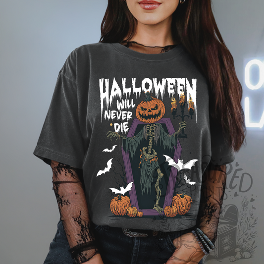 Halloween Will Never Die Pumpkin Walker TEe