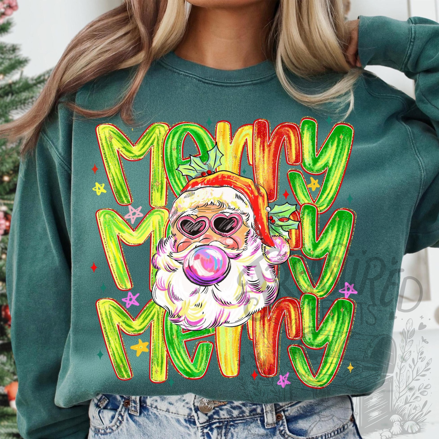 Brushstroke Neon Merry Tee