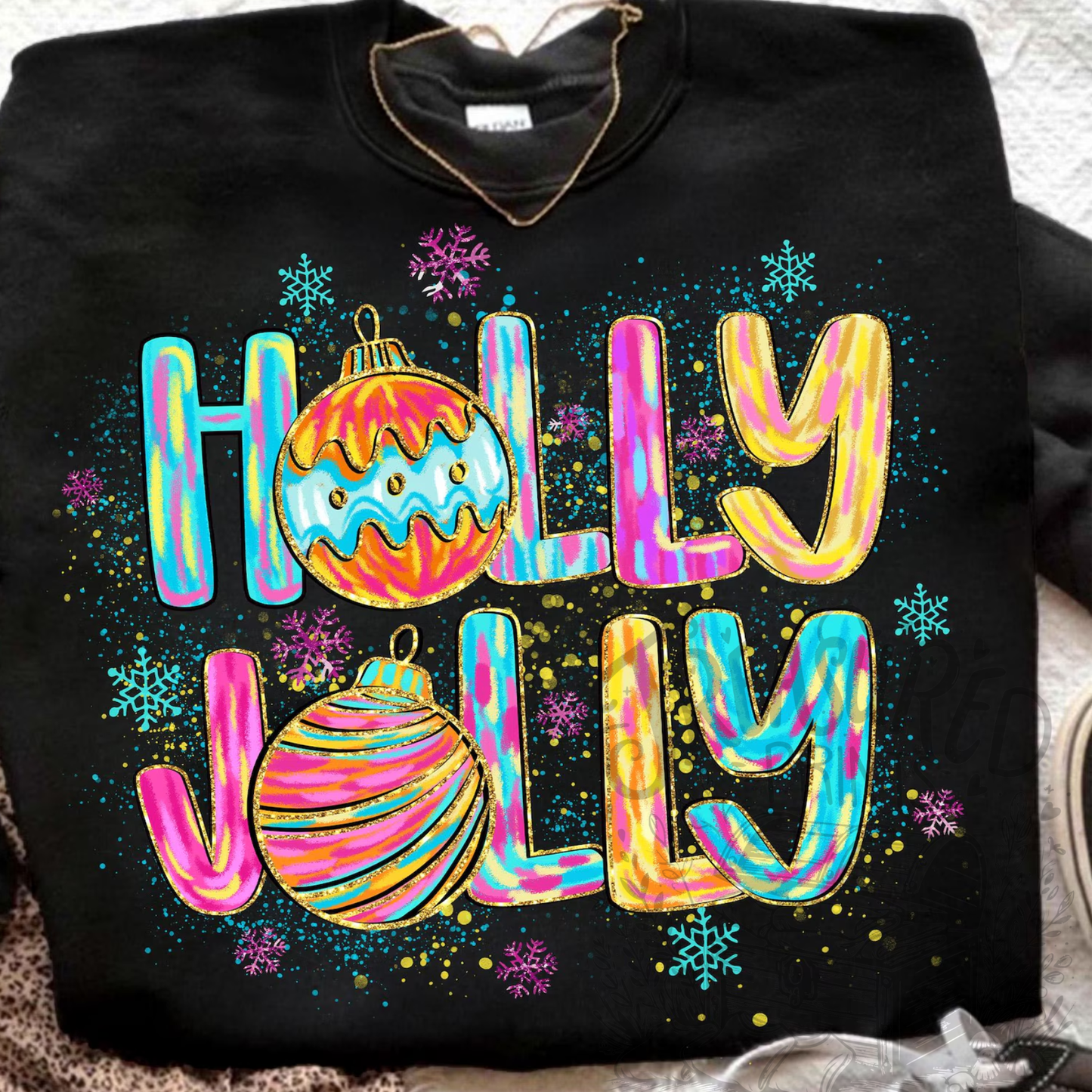 Holly Jolly Brushstroke Tee