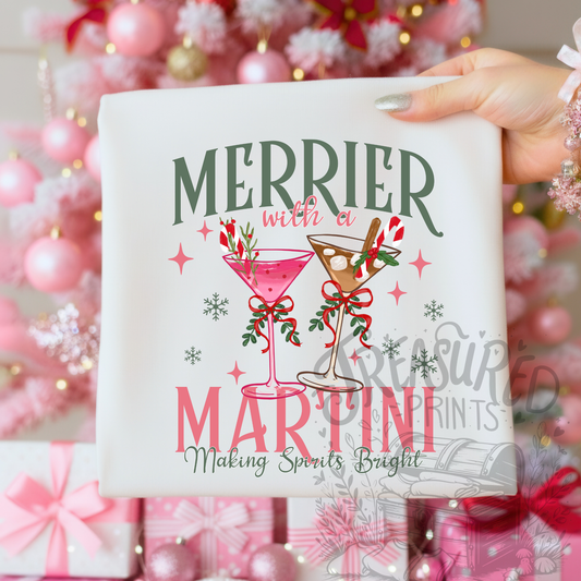 Merrier With A Martini Tee