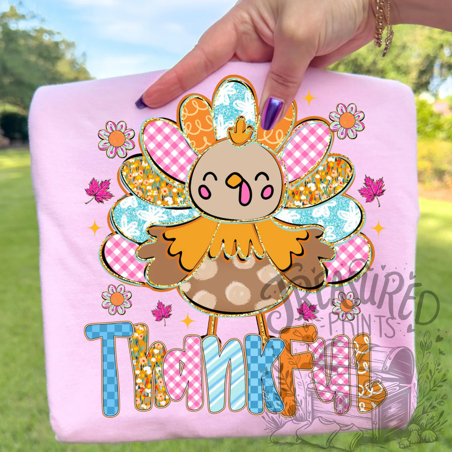 Thankful PInk Preppy Turkey