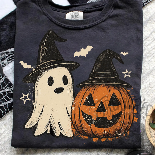 Preppy Cutesy Pumpkin & Ghost Tee