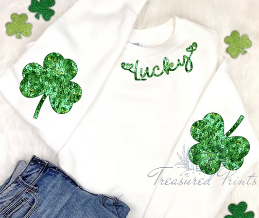 Lucky Faux Sequin Embroidered Look-Version 2