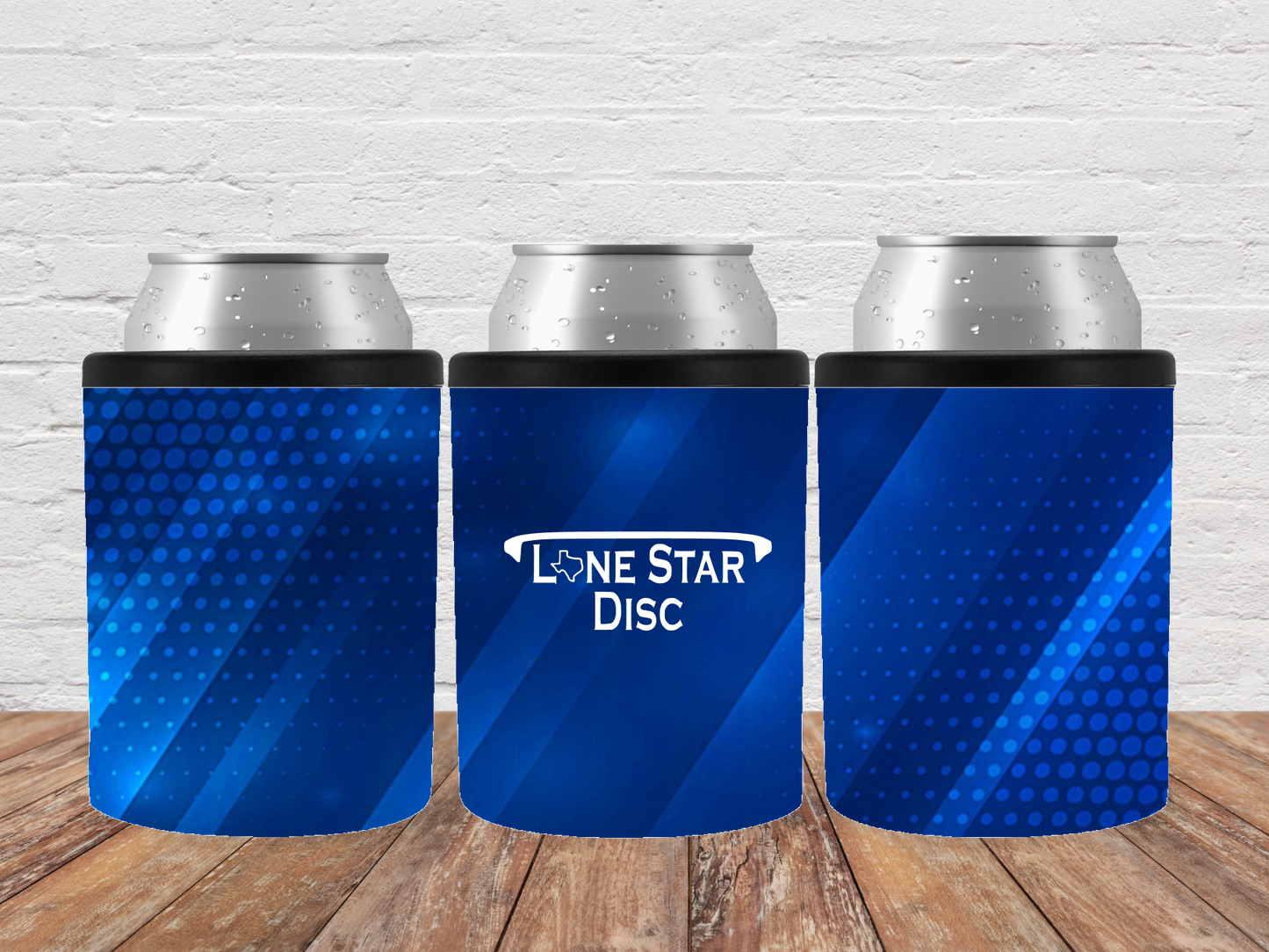 Blue Abstract Lonestar 8oz Can Cooler