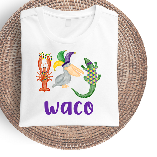 Copy of Custom Name Mardi Gras Kids Tee Version 2