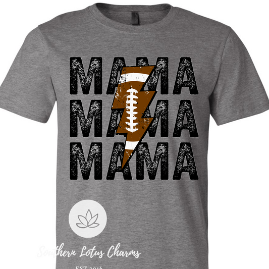 Football Mama w/Lightening Bolt