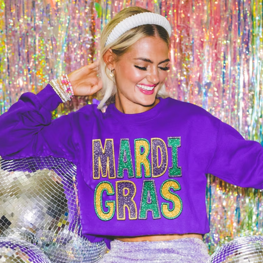 Mardi Gras Faux Sequin Look