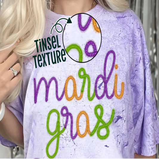 Mardi Gras Faux Tinsel Texture