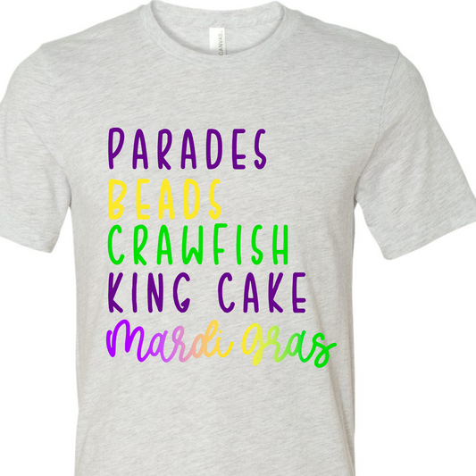 Parades, Beads, King Cake, Crawfish