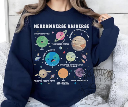 Neurodiverse Universe Graphics Tee