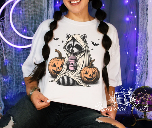 Cutesy Raccoon Ghost