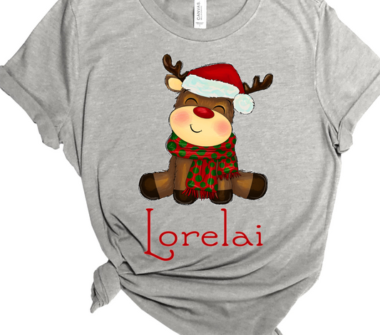 Personalized Reindeer Tee